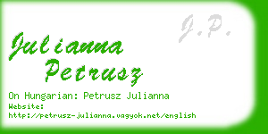 julianna petrusz business card
